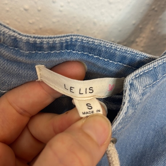 Le Lis Denim Mini Dress Size Small - Picture 6 of 7
